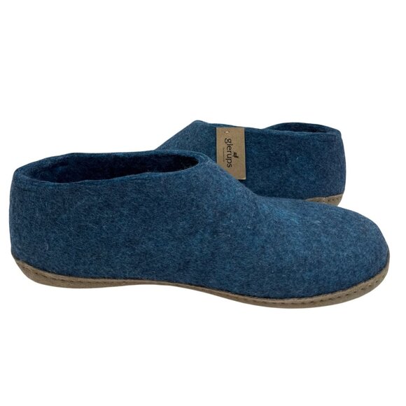 Glerups Mens Wool Slip In Shoe Leather Sole Size EU 48 US 14 - Picture 3 of 9